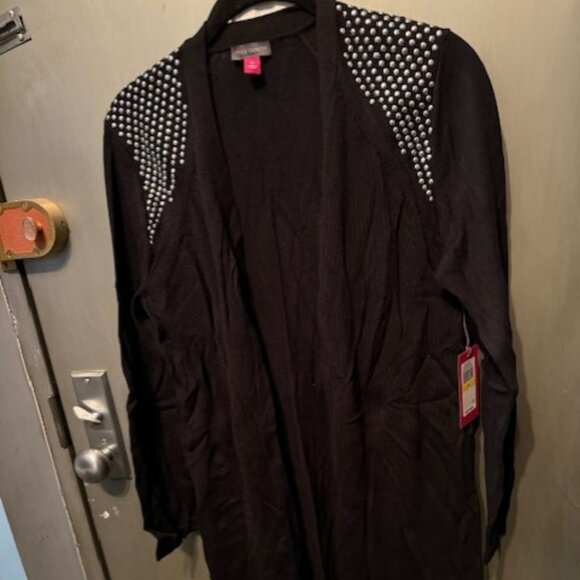 Studded Shoulder Open Front Cardigan - NWT - Picture 10 of 16